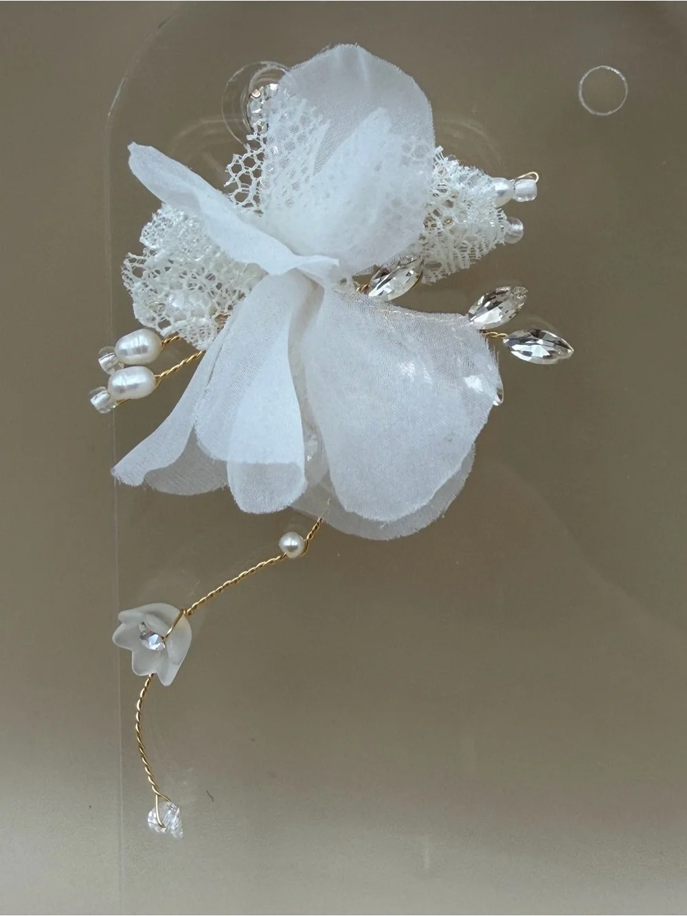Heirloom Bridal Fleur White Floral Statement Earrings